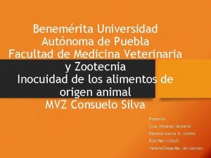 Benemrita Universidad Autnoma de Puebla Facultad de Medicina