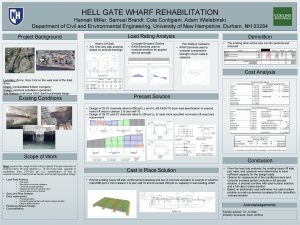 HELL GATE WHARF REHABILITATION Hannah Miller Samuel Brandt