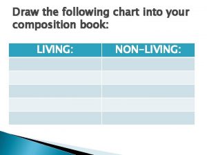 Draw the following chart into your composition book