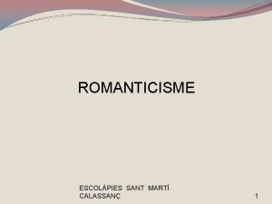 ROMANTICISME ESCOLPIES SANT MART CALASSAN 1 Dramatismo de