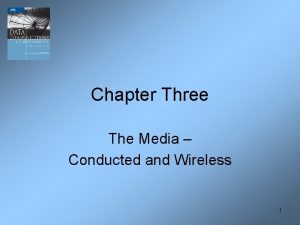 Chapter Three The Media Conducted and Wireless 1