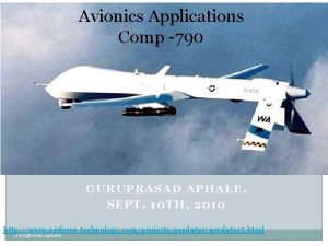 Avionics Applications Comp 790 1 GURUPRASAD APHALE SEPT