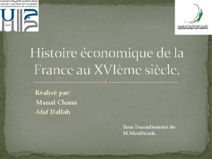 Histoire conomique de la France au XVIme sicle