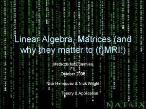 Linear Algebra Matrices and why they matter to