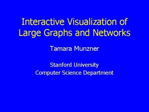 Interactive Visualization of Large Graphs and Networks Tamara