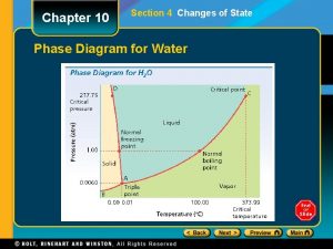 Chapter 10 Section 4 Changes of State Phase