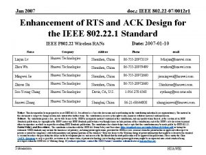 Jan 2007 doc IEEE 802 22 070012 r
