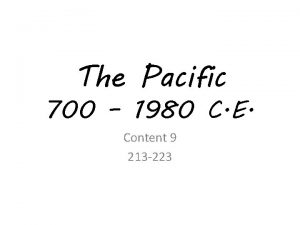 The Pacific 700 1980 C E Content 9