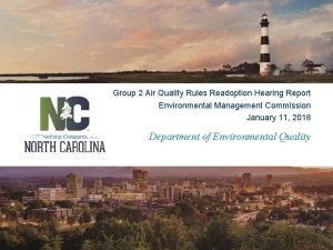 Group 2 Air Quality Rules Readoption Hearing Report