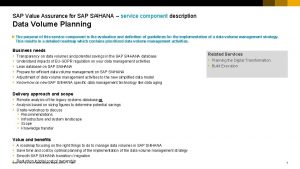 SAP Value Assurance for SAP S4 HANA service