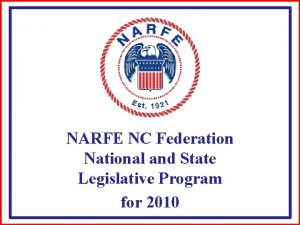 NARFE NC Federation National and State Legislative Program