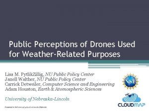 Public Perceptions of Drones Used for WeatherRelated Purposes