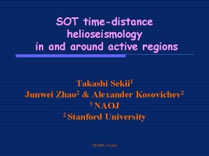 SOT timedistance helioseismology in and around active regions