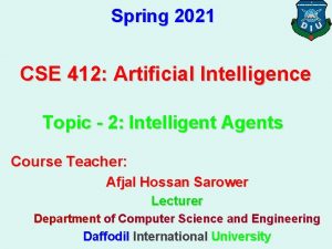 Spring 2021 CSE 412 Artificial Intelligence Topic 2