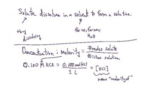 Solution Stoichiometry Solution Stoichiometry Solution Concentration Molarity What