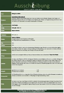 Ausschreibung Termin Wettspielname Dienstag den 11 06 2013