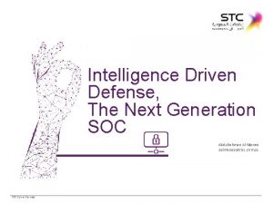 Intelligence Driven Defense The Next Generation SOC Abdulrahman