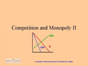 Competition and Monopoly II Lectures in MicroeconomicsCharles W