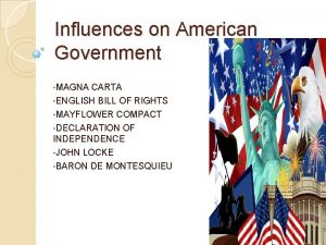 Influences on American Government MAGNA CARTA ENGLISH BILL