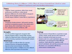 Goldenberg Reese Gallimore 1992 Effects of Literacy Materials