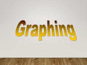 Graphing Rules 1 Always title graph 2 Always