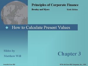 Principles of Corporate Finance Brealey and Myers u