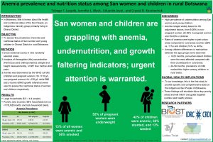 Anemia prevalence and nutrition status among San women