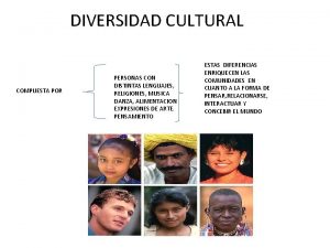 DIVERSIDAD CULTURAL COMPUESTA POR PERSONAS CON DISTINTAS LENGUAJES