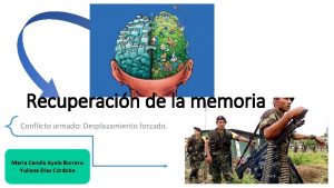 Recuperacin de la memoria Conflicto armado Desplazamiento forzado