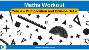 Maths Workout Year 4 Multiplication and Division Set