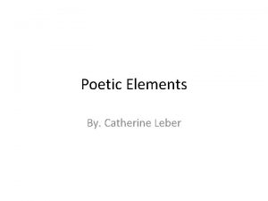 Poetic Elements By Catherine Leber Personificationwhen you make