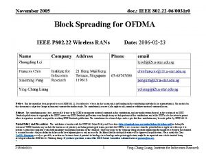 November 2005 doc IEEE 802 22 060031 r