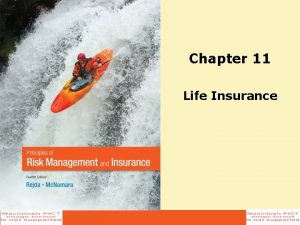 Chapter 11 Life Insurance Agenda Premature Death Financial