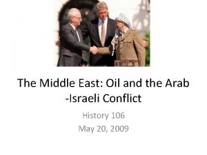 The Middle East Oil and the Arab Israeli