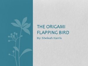 Origami bird base