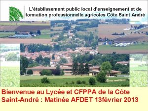 Ltablissement public local denseignement et de formation professionnelle