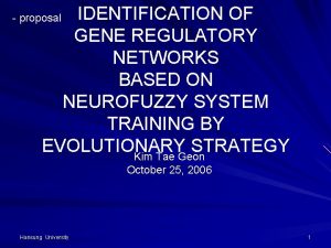 IDENTIFICATION OF GENE REGULATORY NETWORKS BASED ON NEUROFUZZY