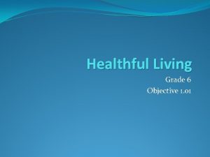 Healthful Living Grade 6 Objective 1 01 Instant