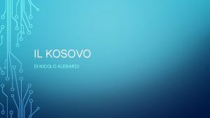 IL KOSOVO DI NICOL ALEBARDI LEX JUGOSLAVIA E