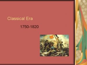 Classical Era 1750 1820 Viennese Classical Style n