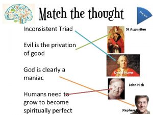 Inconsistent Triad St Augustine Evil is the privation