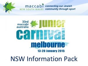 NSW Information Pack NSW Management Team NSW Team