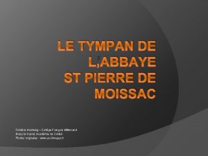 LE TYMPAN DE LABBAYE ST PIERRE DE MOISSAC