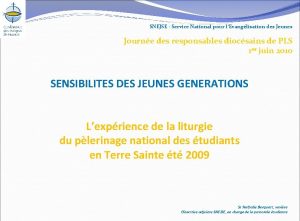 SNEJSE Service National pour lEvanglisation des Jeunes Journe