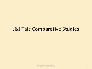 JJ Talc Comparative Studies 1 1967 JJ tested