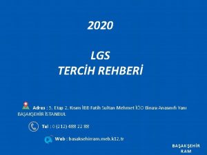 2020 LGS TERCH REHBER Adres 5 Etap 2