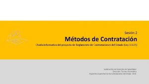 Sesin 2 Mtodos de Contratacin Charla informativa del