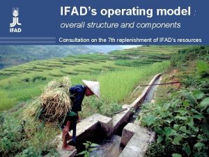 IFADs operating model Title overall structure and components