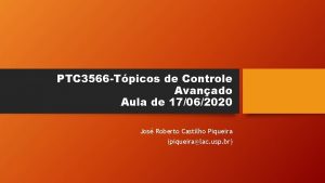 PTC 3566 Tpicos de Controle Avanado Aula de