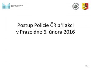 Postup Policie R pi akci v Praze dne